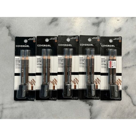 CoverGirl Other - Covergirl Easy Breezy Brow Pencils in 510 Soft Brown Lot of 5